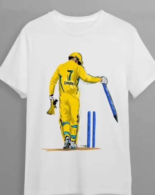 Dhoni Tshirt | Virat Tshirt | Rohit Tshirt | Tshirt For Boys | White Printed Tshirt